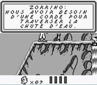 une photo d'Ã©cran de Tintin - Le Temple du Soleil sur Nintendo Game Boy